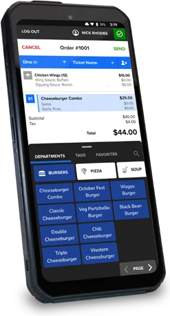 Shift4 Dine handheld ordering and payment device