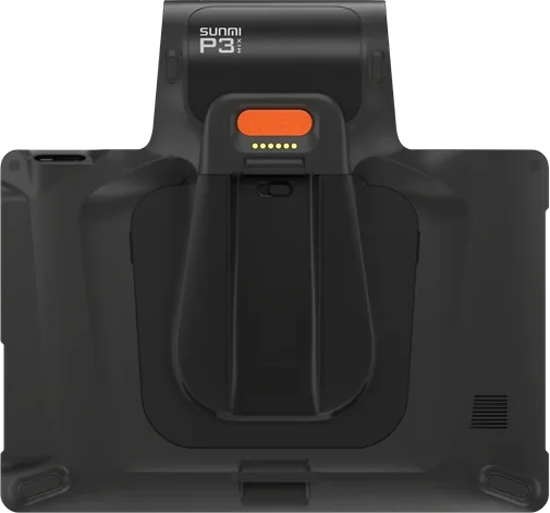 The back of the Tablet POS with its grip